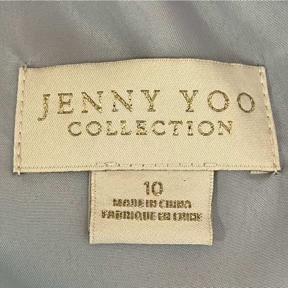 Jenny Yoo Light Blue Formal Gown With Spaghetti Straps Prom or Wedding 10 VGC - Picture 9 of 15